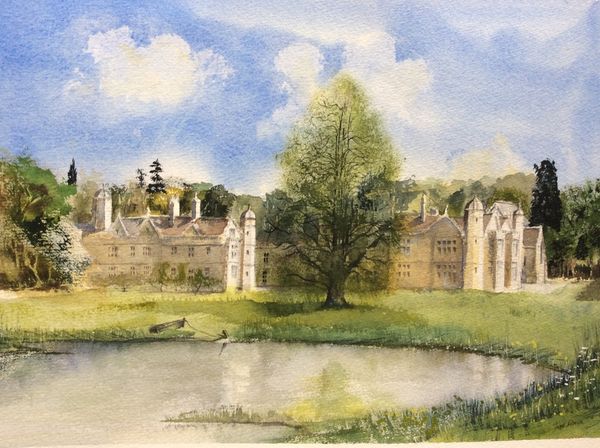 Calendar Front Cover - EXTON HALL, Exton, Rutland. Watercolour by Trevor Brown, reproduced by Kind Permission of the Rt. Hon. The Viscount and Lady Campden