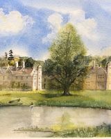 Calendar Front Cover - EXTON HALL, Exton, Rutland. Watercolour by Trevor Brown, reproduced by Kind Permission of the Rt. Hon. The Viscount and Lady Campden