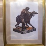 17th C Italian bronze on a marble plinth of Hercules & the Centaur at Blenheim Palace, Oxfordshire