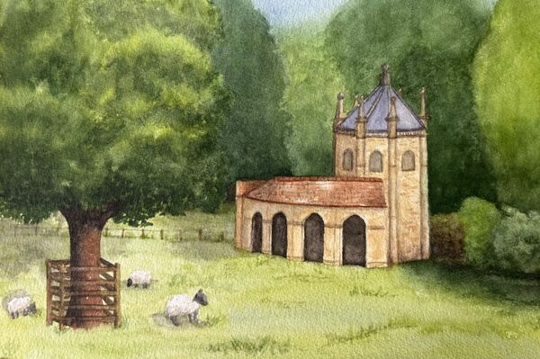 10. Exton Park Tudor dovecote, with a 19th Century cattle shelter built against it (Carol Kirton)