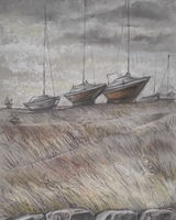 Boats on Holy Island