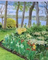 APRIL 2020 - Hambleton Village Garden, acrylic by Liz Allison