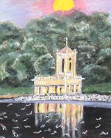 21. Normanton Church, Rutland Water sunset (Ann Onions)