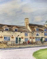 JUNE 2020 - The Exeter Arms, Barrowden, Rutland, watercolour by Wendy Munroe