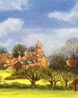 FEBRUARY 2020 - Stoke Dry village, watercolour by Carol Kirton