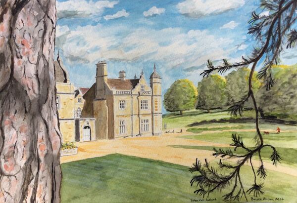 April - Exton Hall, from one of its Scots Pines