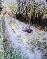 Oakham Canal in its Heyday, watercolour by Wendy Munro