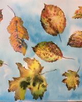 OCTOBER 2020 - Late Summer Leaves, watercolour by Nicola Devas