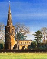 NOVEMBER 2020 - St.Peter and St.Paul’s, Preston, Rutland, oil by Keith Aldridge