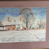 Suffolk Snowscape, after William Newton