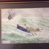 The Bridlington Lifeboat 1885-1898. The successor lifeboat to that of 14th February 1871 when 28 ships were lost in Bridlington Bay in one night's storm out of about 400 ships sheltering there.