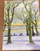 Rutland Water in the snow