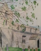 9. Hambleton Church. Barbara Bath. Watercolour