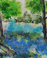 20. Bluebell Wood Hambleton. Nicola Devas. Mixed media