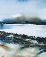22. Rutland Water Dam, semi abstract