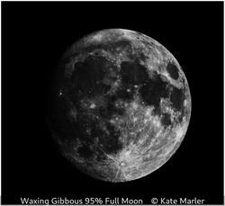 Waxing Gibbous 95% Full Moon