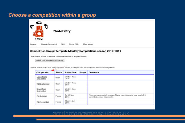 Selecting the Competition