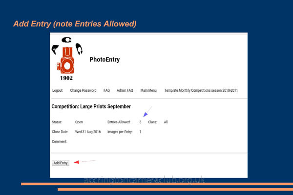 Adding Your Entry 1