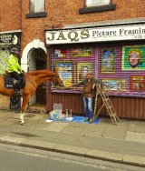 Painting in the street