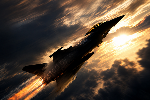 Typhoon pulling skywards