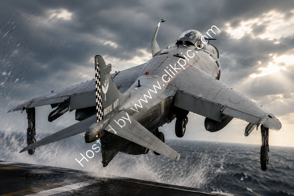 Sea Harrier launching from HMS Illustrious