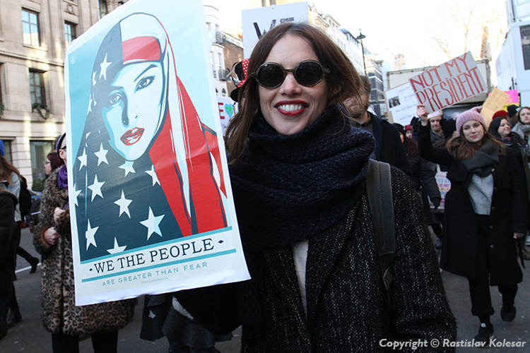 Women against Donald Trump demonstration.