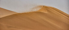 Dune walking, Namibia