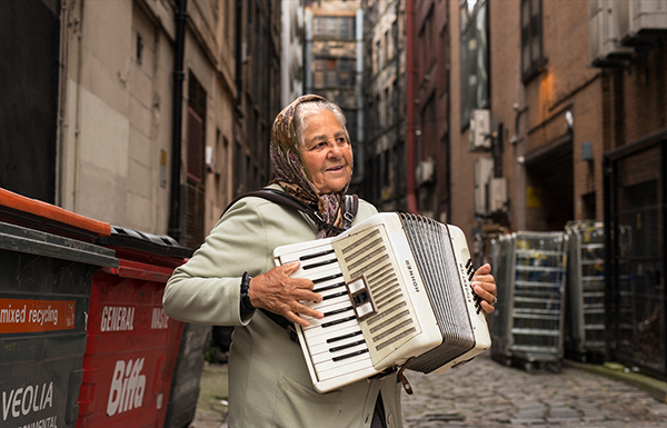 Romanian Accordian Lady