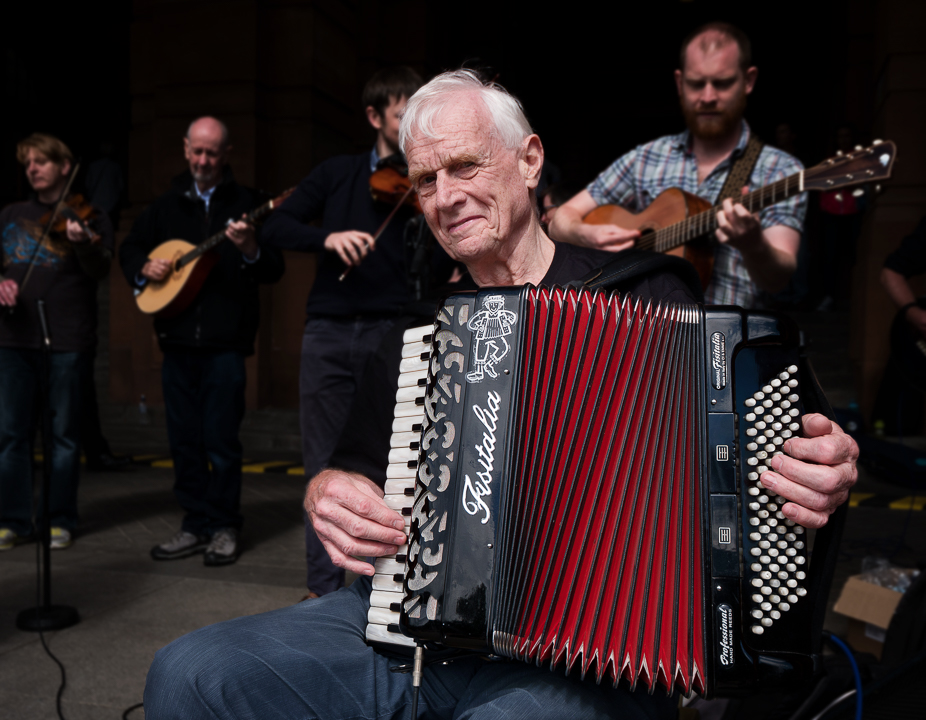 John Carmichael on accordion