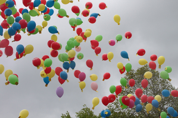Start of the balloon race