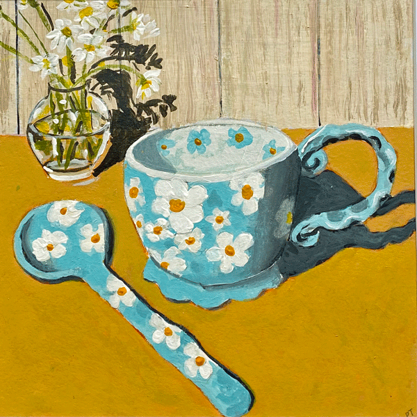 Flower Cup and Spoon