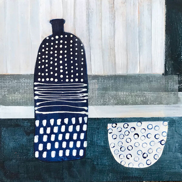 Blue Vase and Bowl