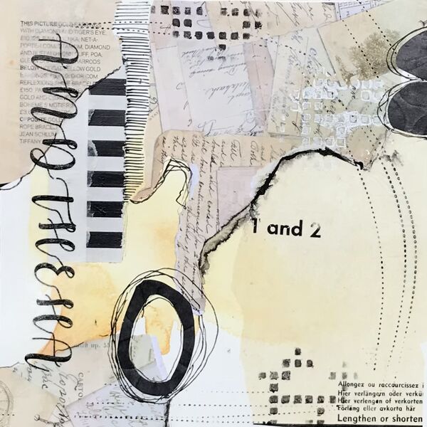 Neutral Abstract 3 abstract, Landscape, mixed media, acrylic, collage, neutral palette