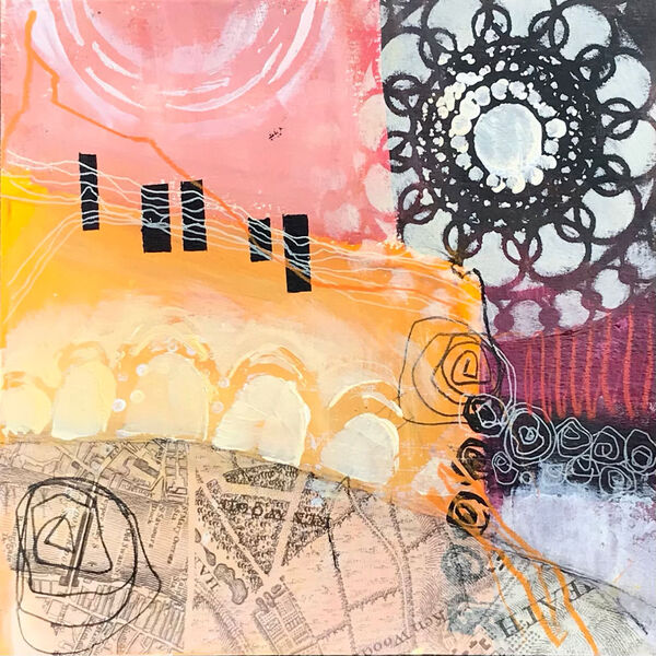 Abstract in Pinks and Orange 2