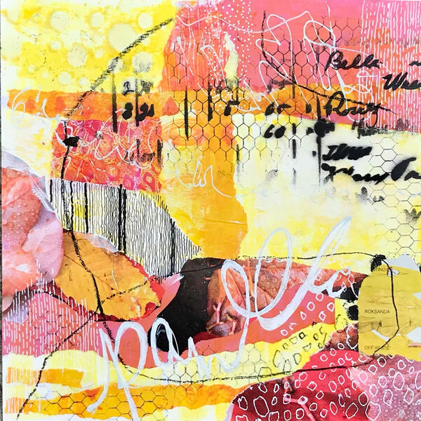 Abstract in Pinks, Yellow and Orange