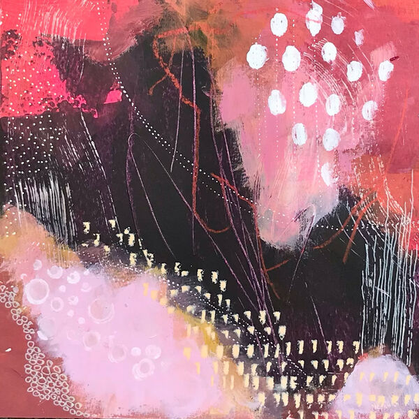Abstract in Pinks and Purple 1