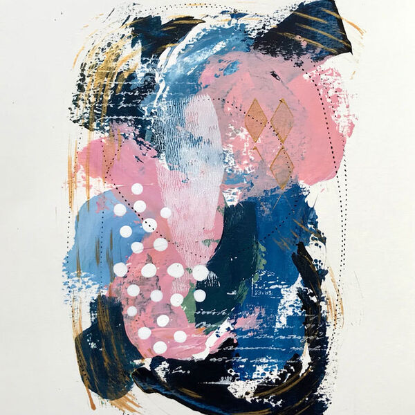 Abstract in Pink and Blue 1