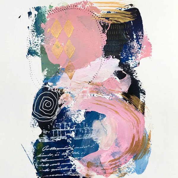 Abstract in Pink and Blue 2