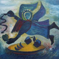 Earth Angel with Apples.