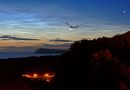 THE MOON WITH VENUS OVER DINAS HEAD, FISHGUARD