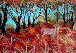 Deer in autumn dell