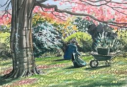 At work in the garden