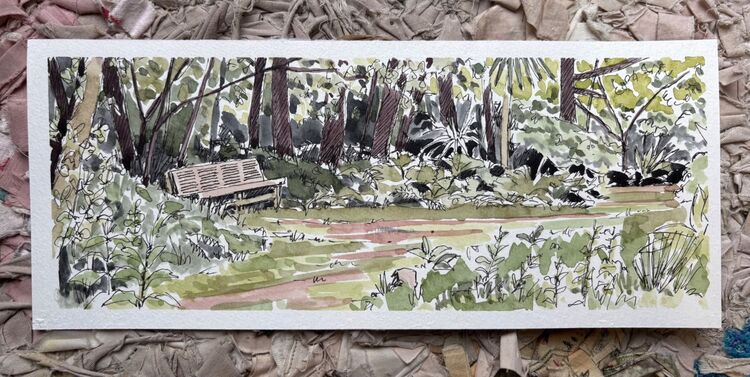 Garden bench, Colonsay House