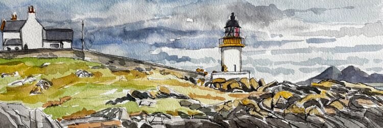 Blustery day, lighthouse by Port Charlotte, Islay