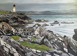 Rocky shore, Port Charlotte Lighthouse, 86cm x117cm