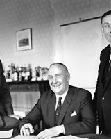 114 Minister Paddy Donegan with Frank Johnston and Tommy Elmore FG