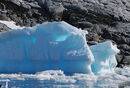 Blue ice in the bay