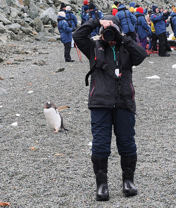 He's behind you