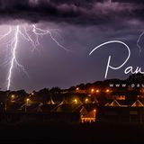 Lightning storm pictured above Plymouth as seen from Ivybridge, Devon