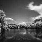 black and White infrared landscape - Radford Lake, Plymouth
